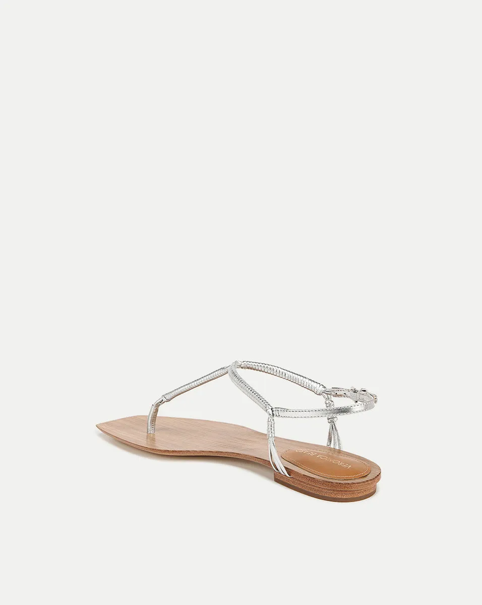 Amelia T-Strap Metallic Sandal