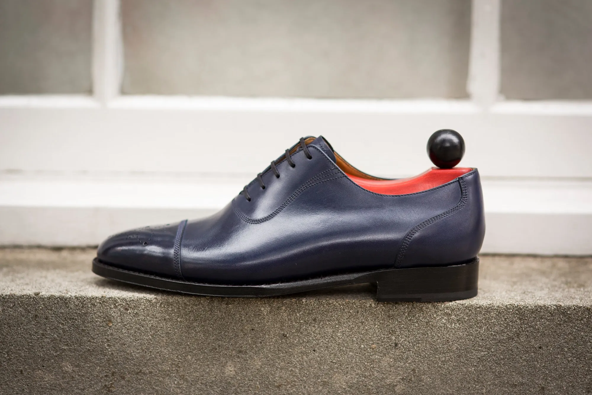 Auburn - MTO - Sea Blue Calf - TMG Last - Single Leather Sole