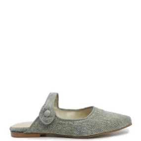 Blublonc Washed Jean Pointed Mule