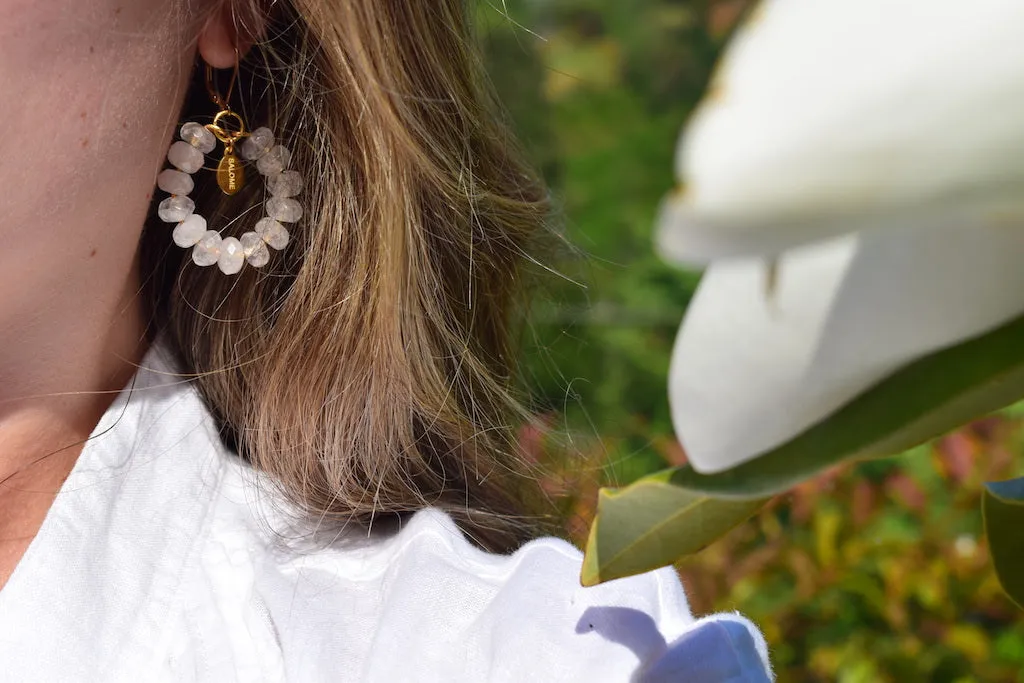 Bridal Collection Tribal Rose Quartz Earrings