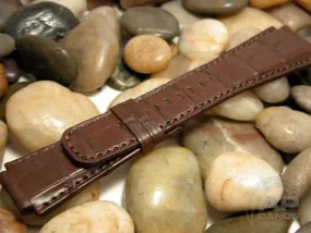 Capolavoro Chocolate Brown Alligator Leather Strap For Audemars Piguet Royal Oak Offshore T3