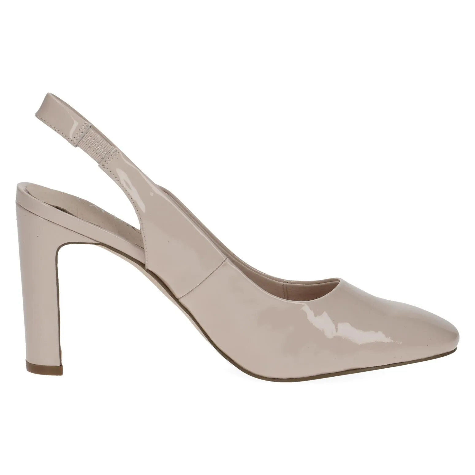 Caprice Ladies Patent Sling Back Court Shoe