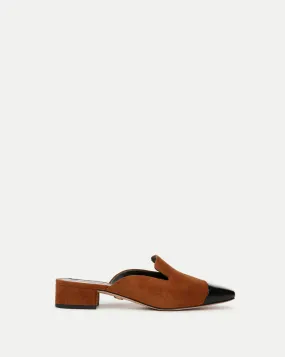 Cecile Suede Cap-Toe Mule