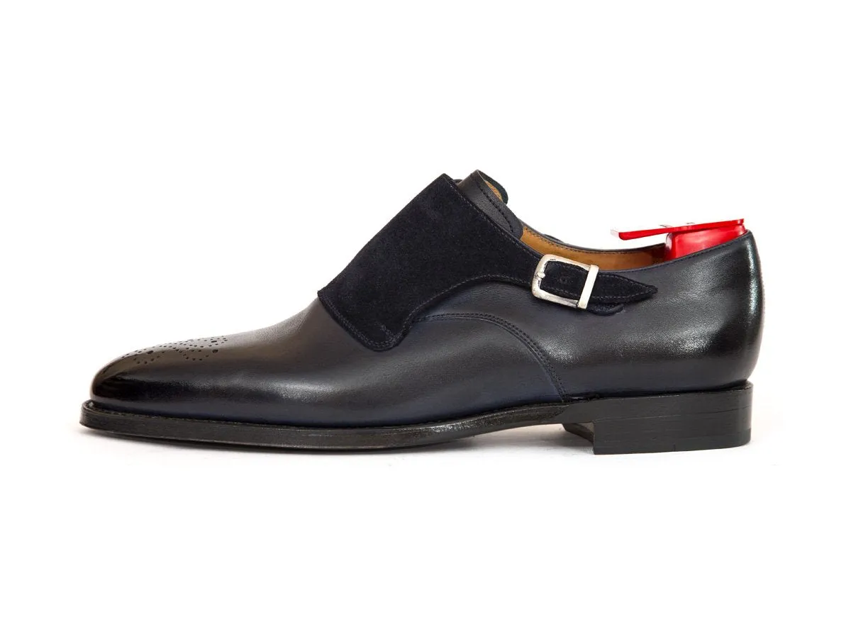 Corliss - MTO - Midnight Calf / Navy Suede - TMG Last - Single Leather Sole