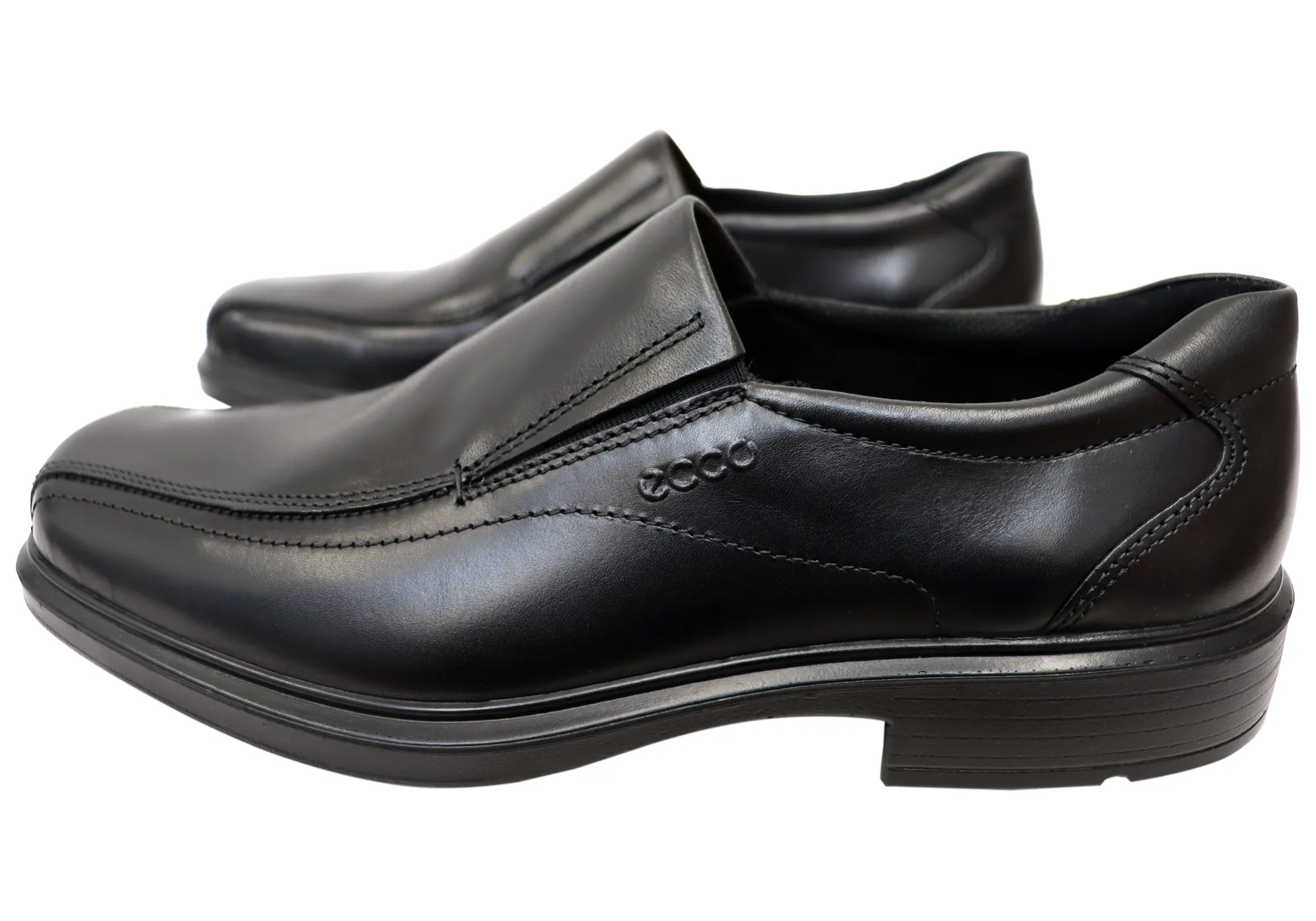 ECCO Mens Helsinki Mens Bike Toe Slip On Comfortable Leather Dress Shoes