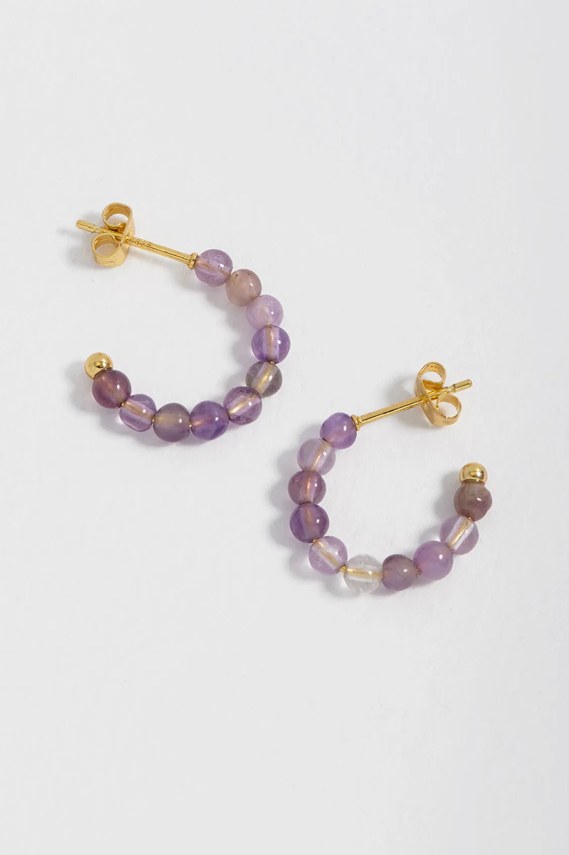 Gemstone Amelia Hoop Earrings