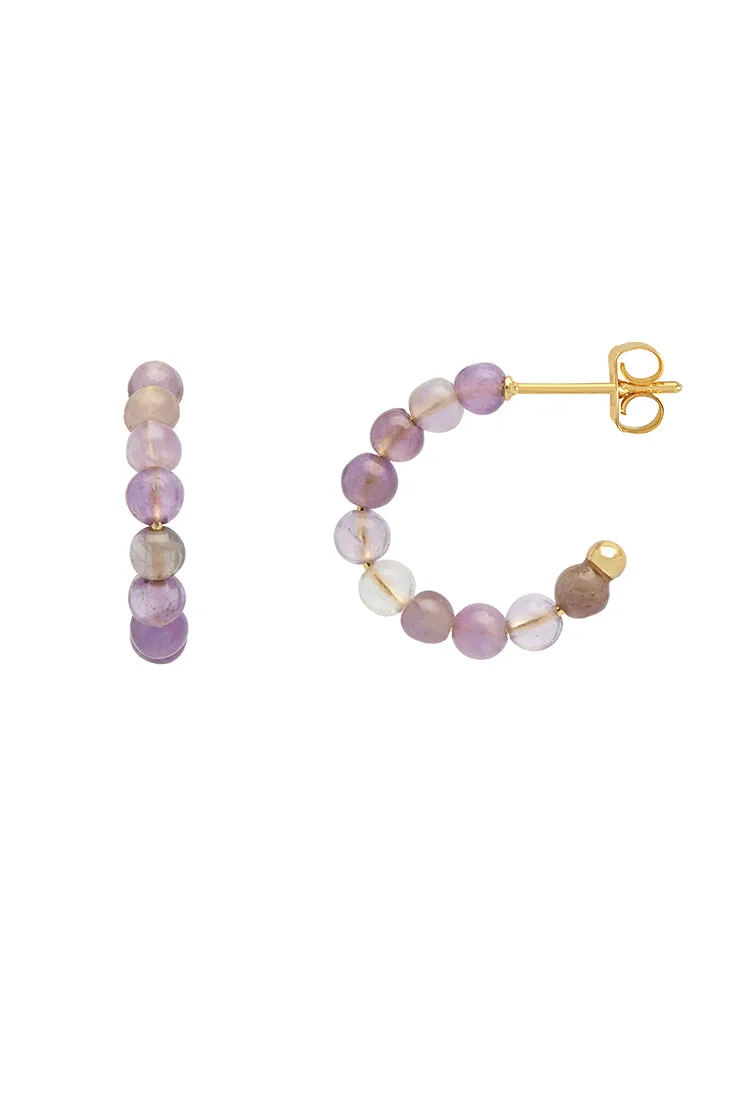 Gemstone Amelia Hoop Earrings