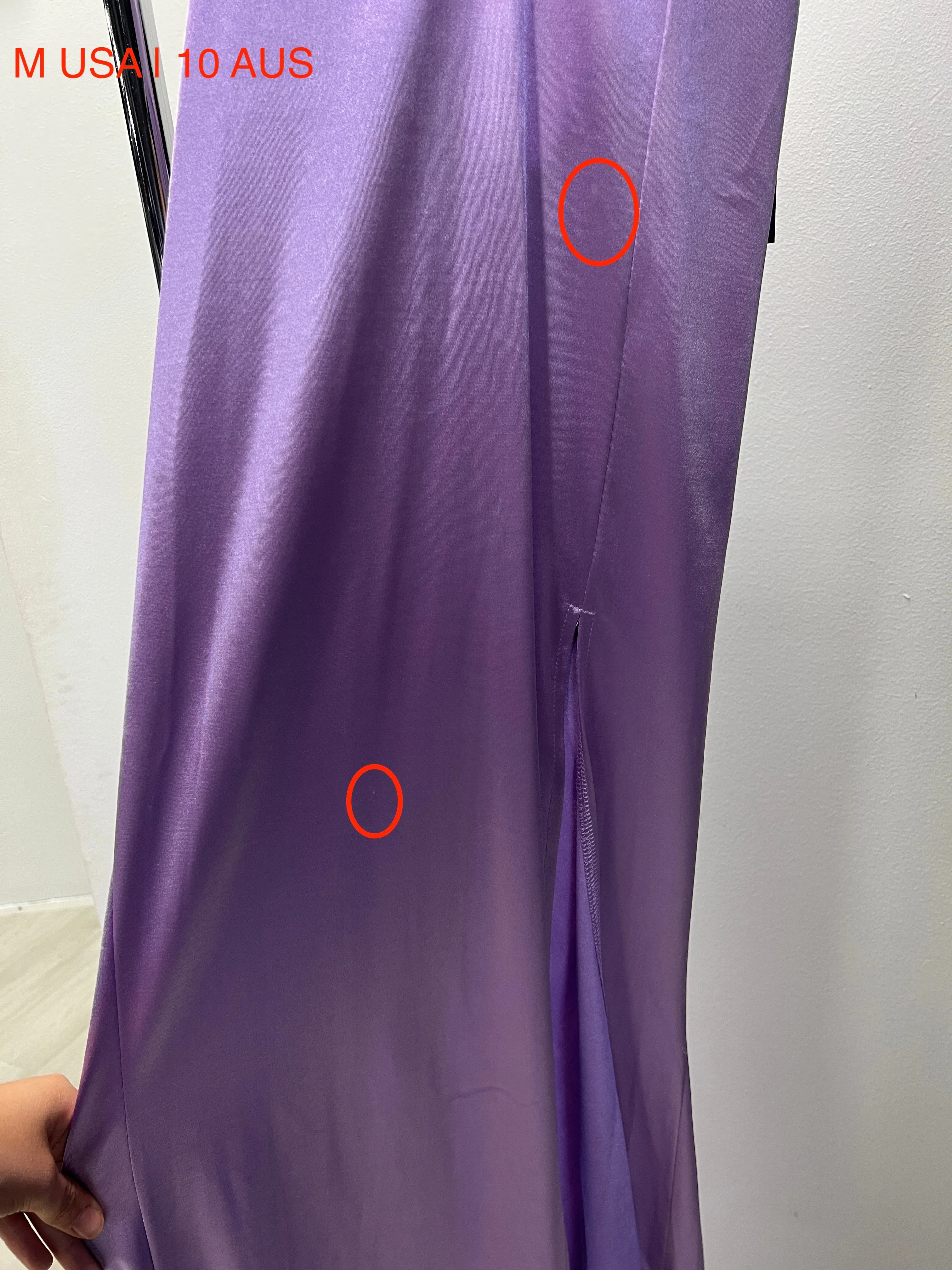 Honey Couture MILEE Lilac Purple Low Back Mermaid Dress w Leg Split (RED TAG FINAL SALE)