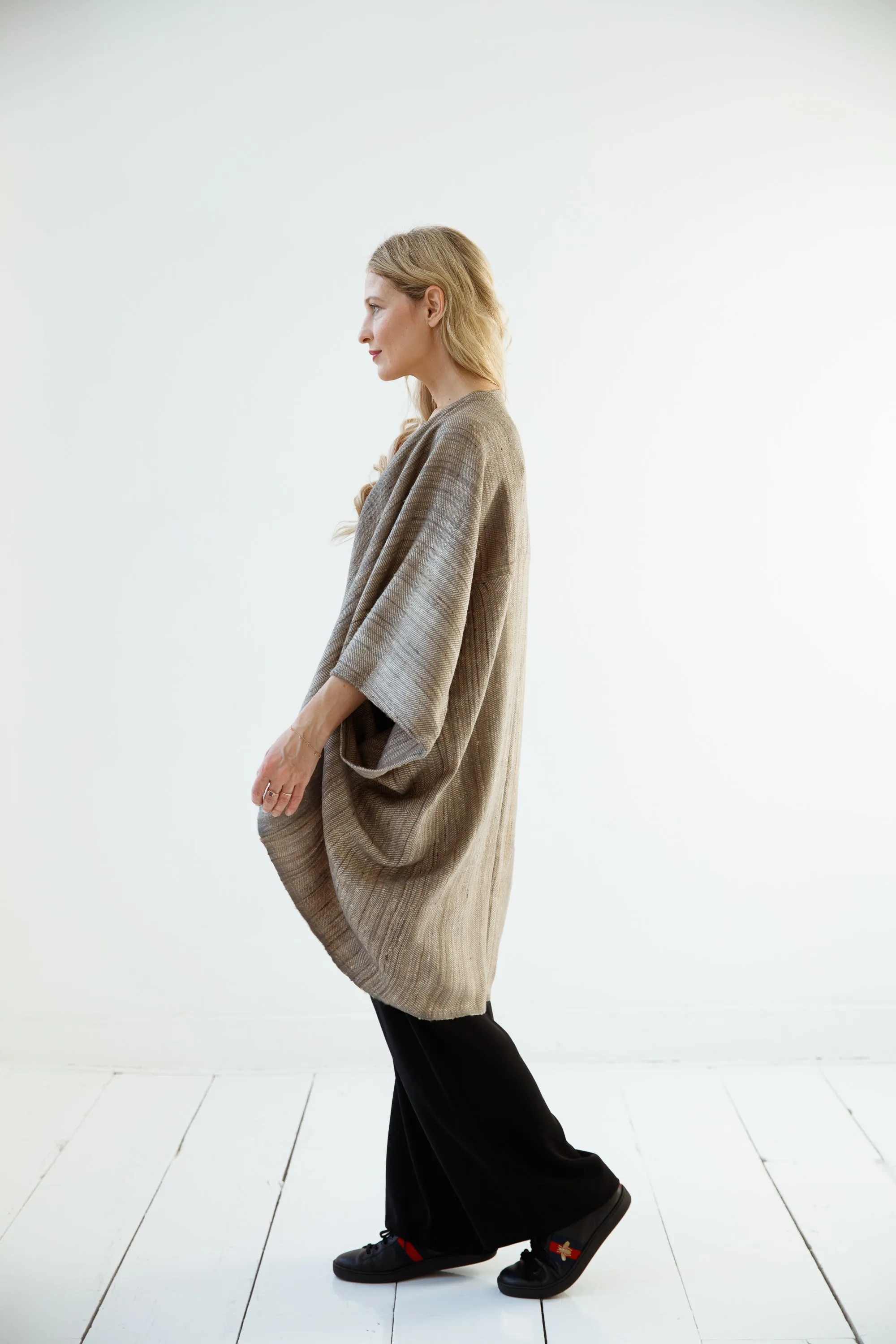 JIVA Wool Silk Kimono Earth