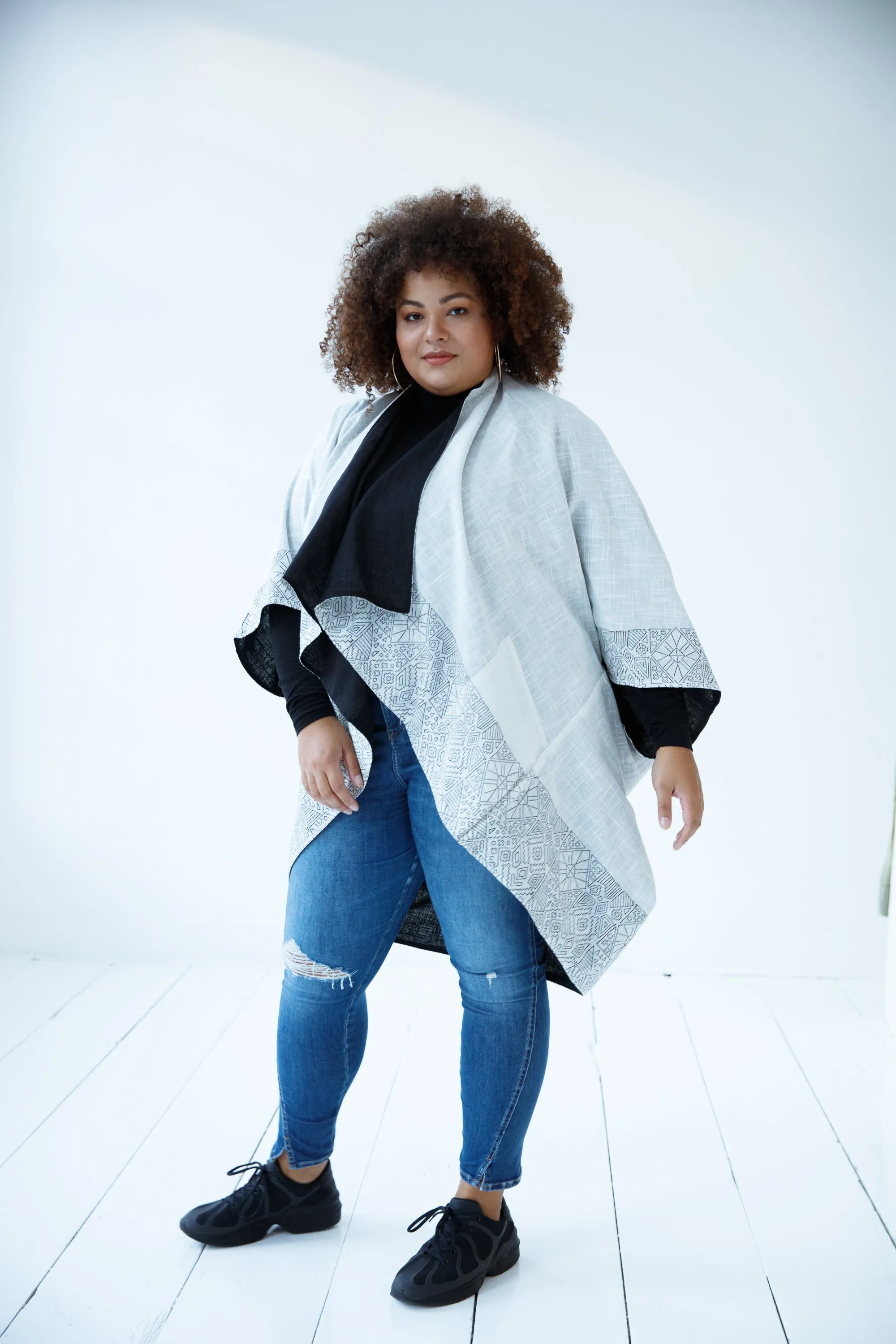 JULAHAS  Cotton Kimono Sky