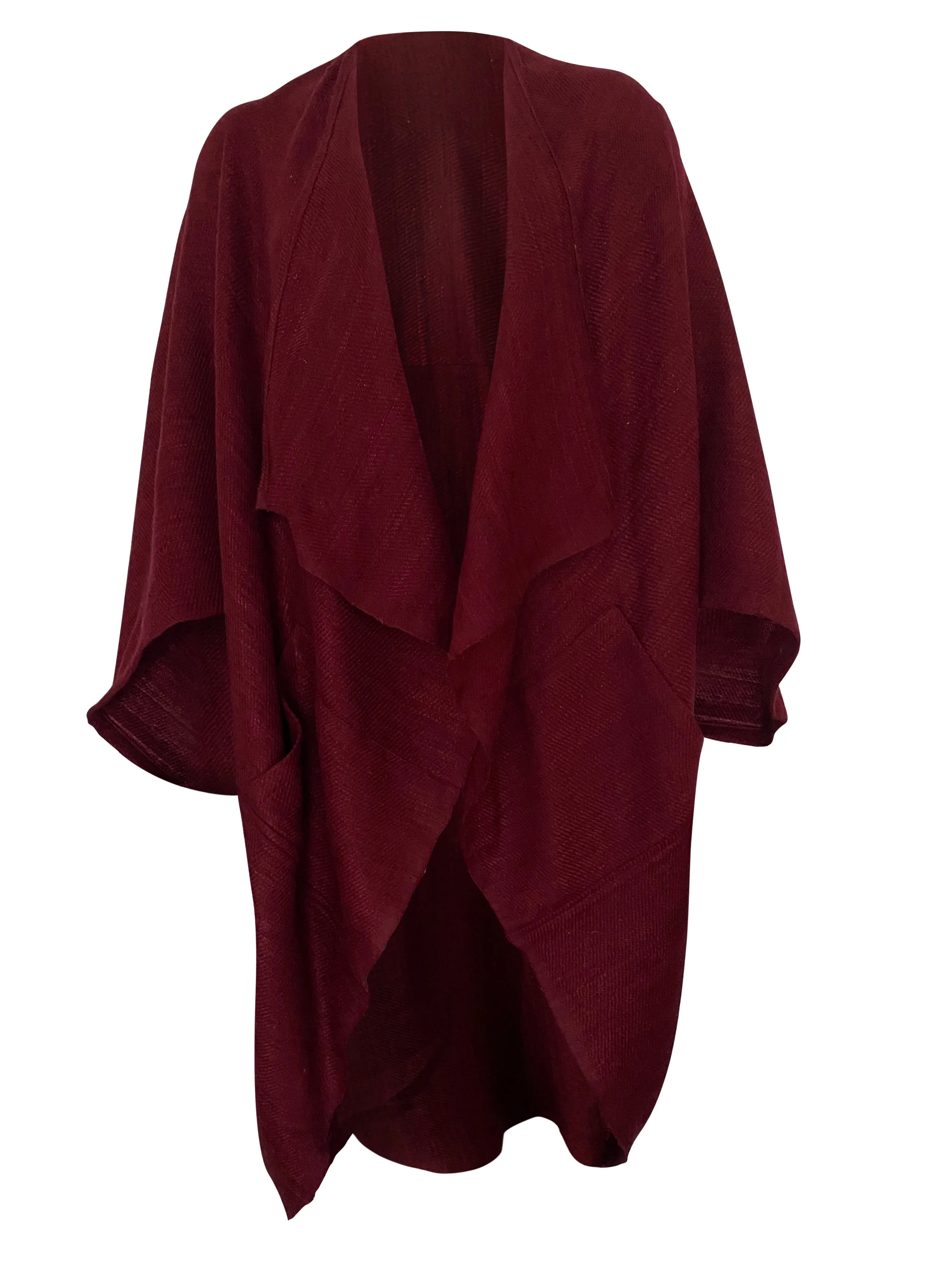 JULAHAS  Jiva Wool Silk Kimono Fire