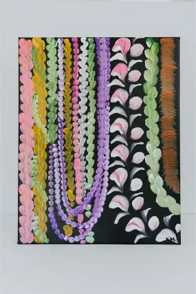 Leis fo Deis Painting - Black Lei Stand 11x14"