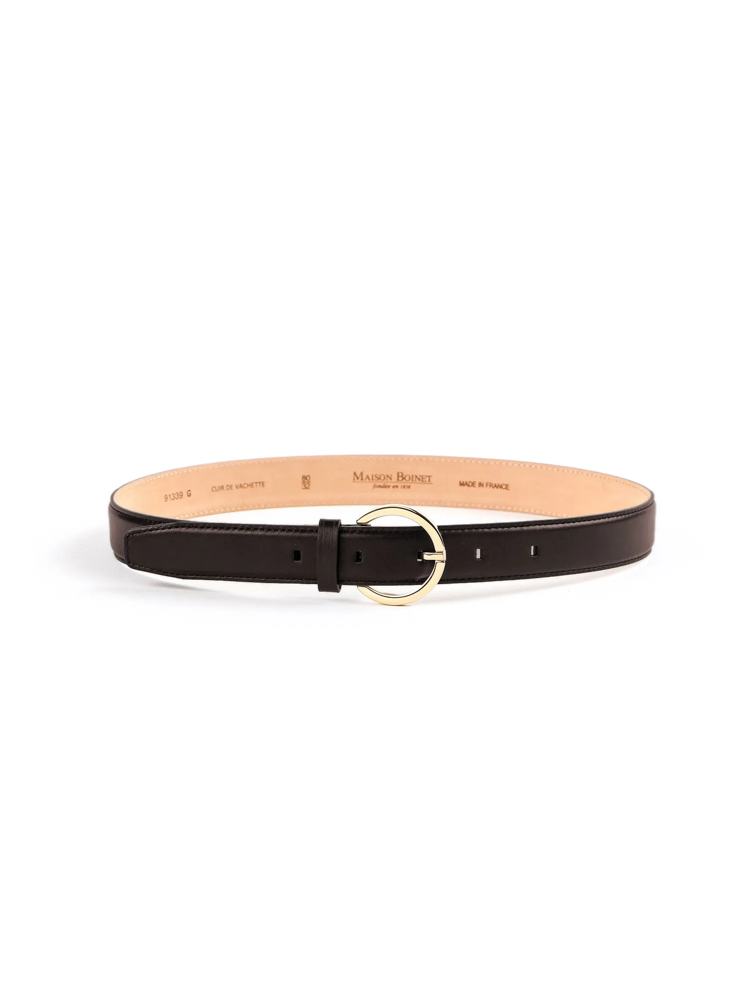 Maison Boinet 30 Mm Belt In Nappa Leather