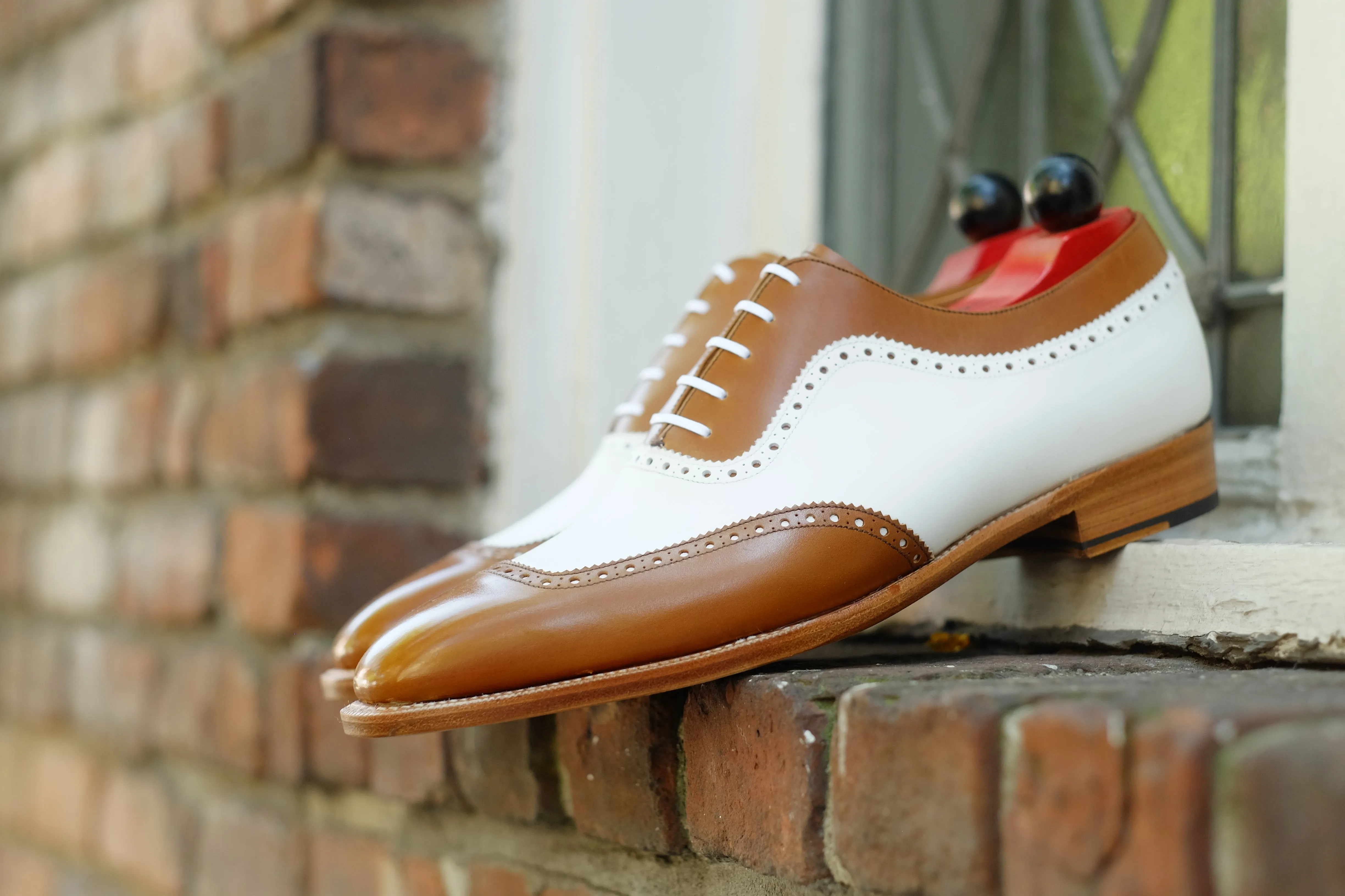 Medina - MTO - Caramel Calf / White Calf - LPB Last - Single Leather Sole