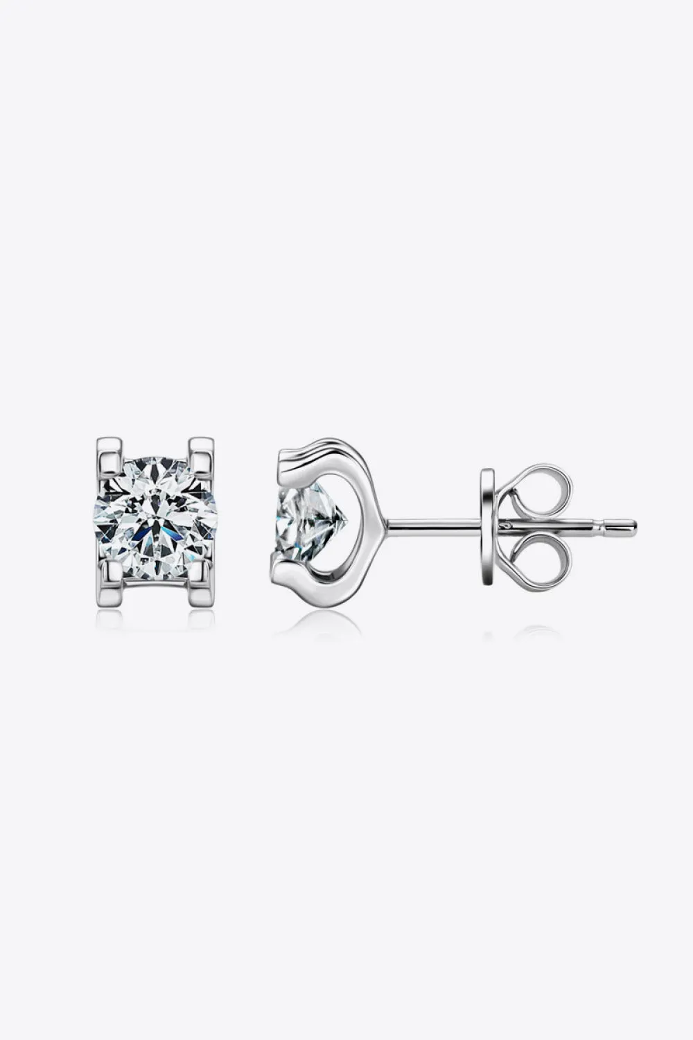 Moissanite [rose gold or silver] Stud Earrings