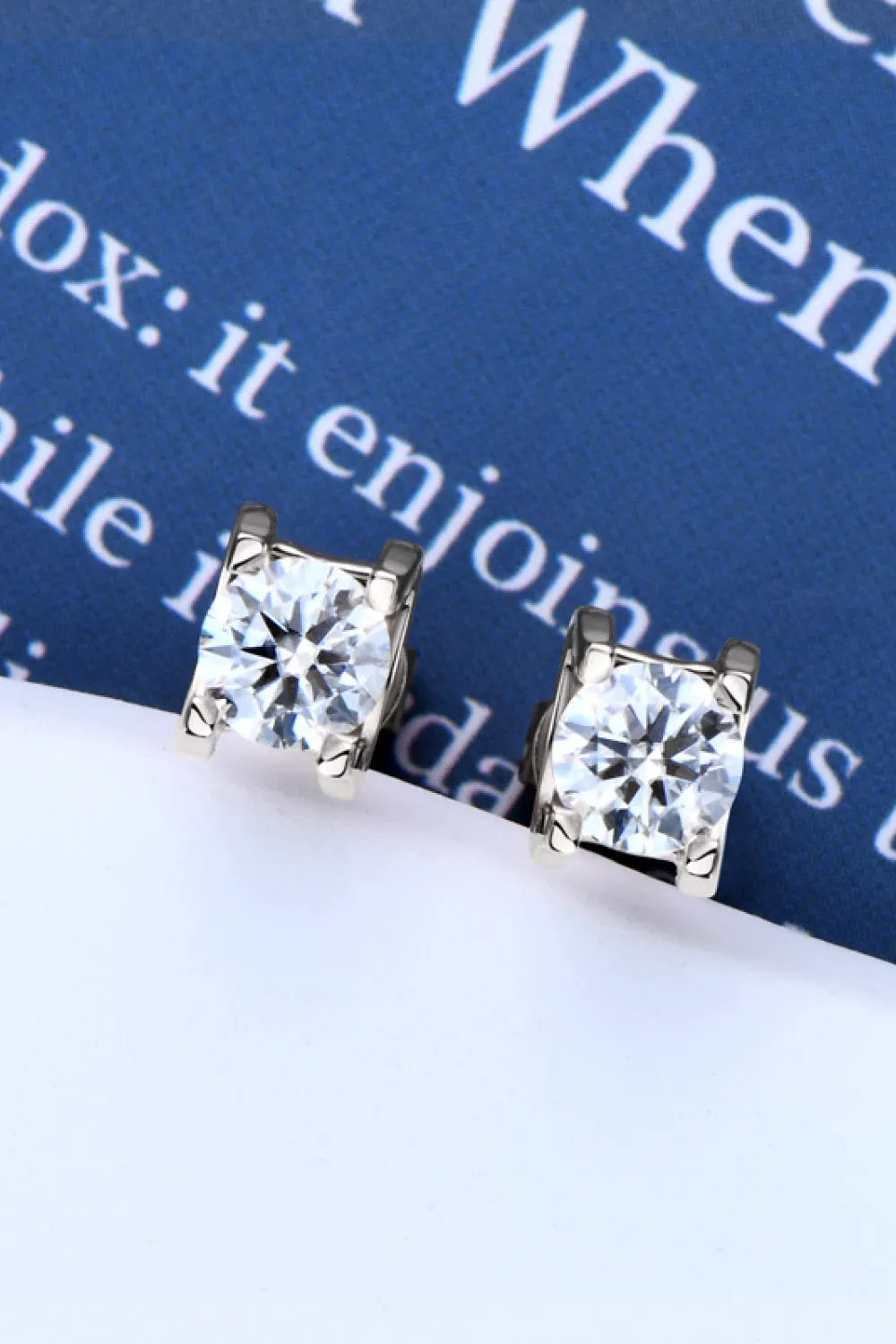 Moissanite [rose gold or silver] Stud Earrings