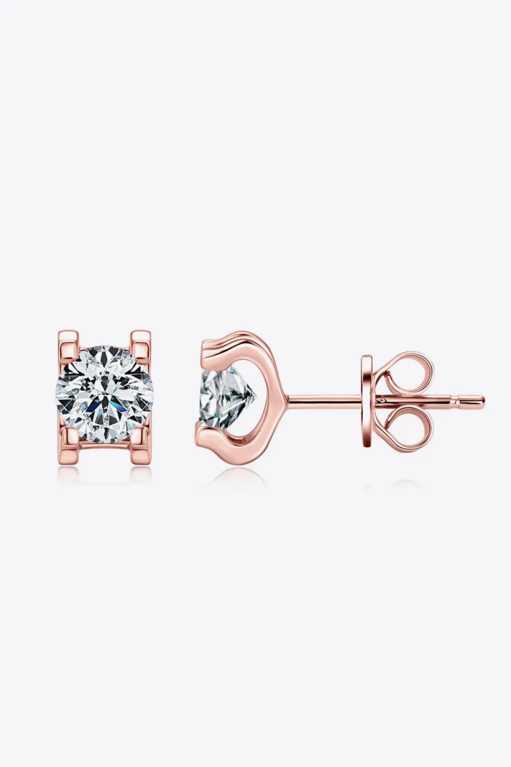 Moissanite [rose gold or silver] Stud Earrings