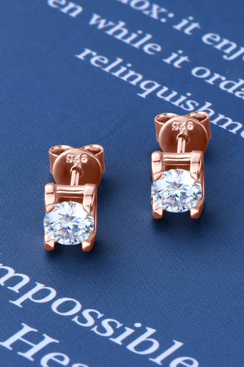 Moissanite [rose gold or silver] Stud Earrings