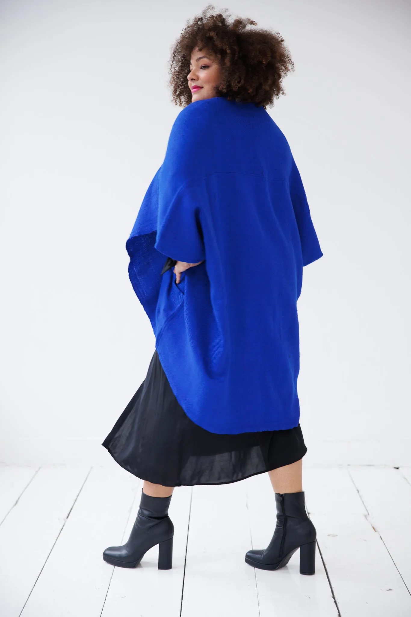 NEW! JIVA Wool Silk Kimono Sky