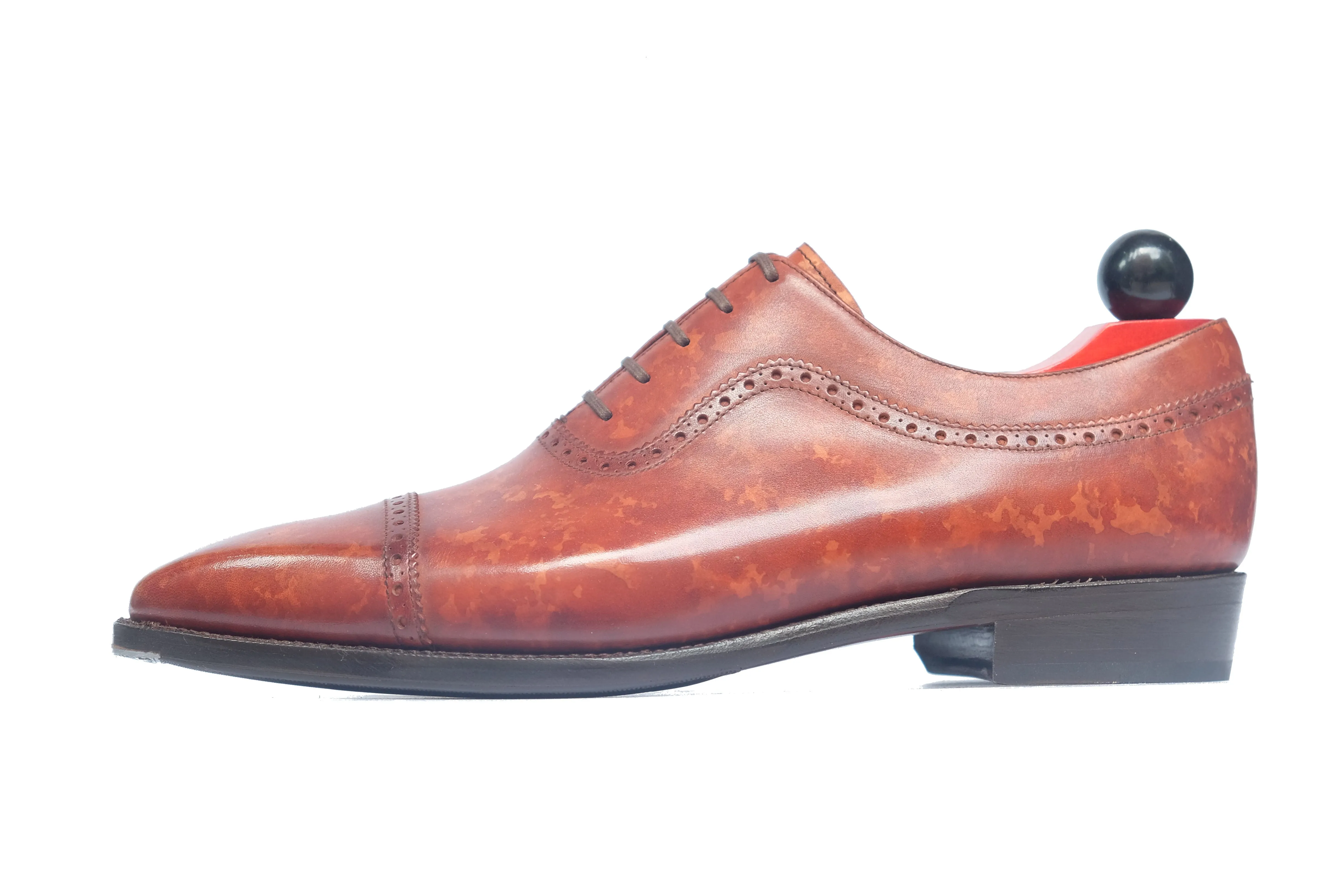 Palacio - MTO - Gold Marble Patina - MGF Last - Single Leather Sole