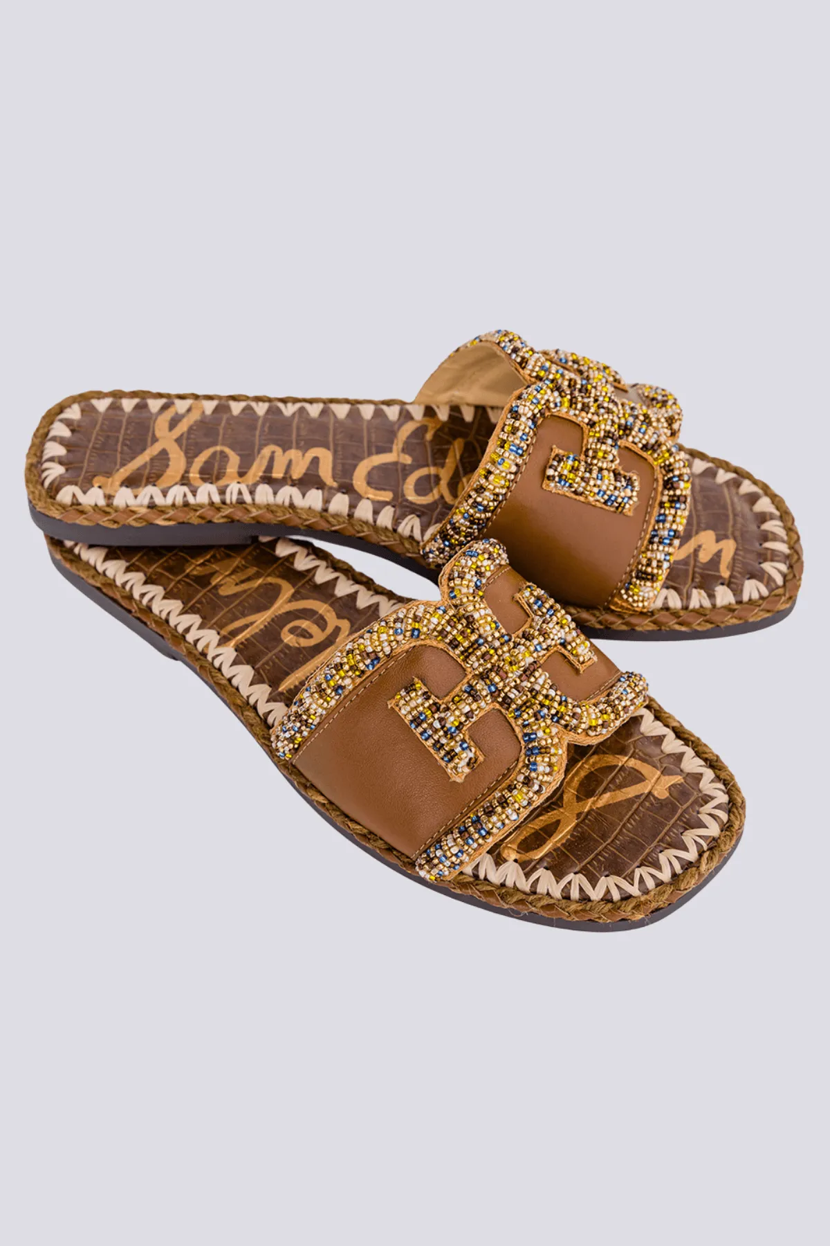 Sam Edelman Fitz Beaded Logo Sandals