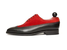 Sebastien - MTO - Black Calf / Red Suede - LPB Last - Single Leather Sole