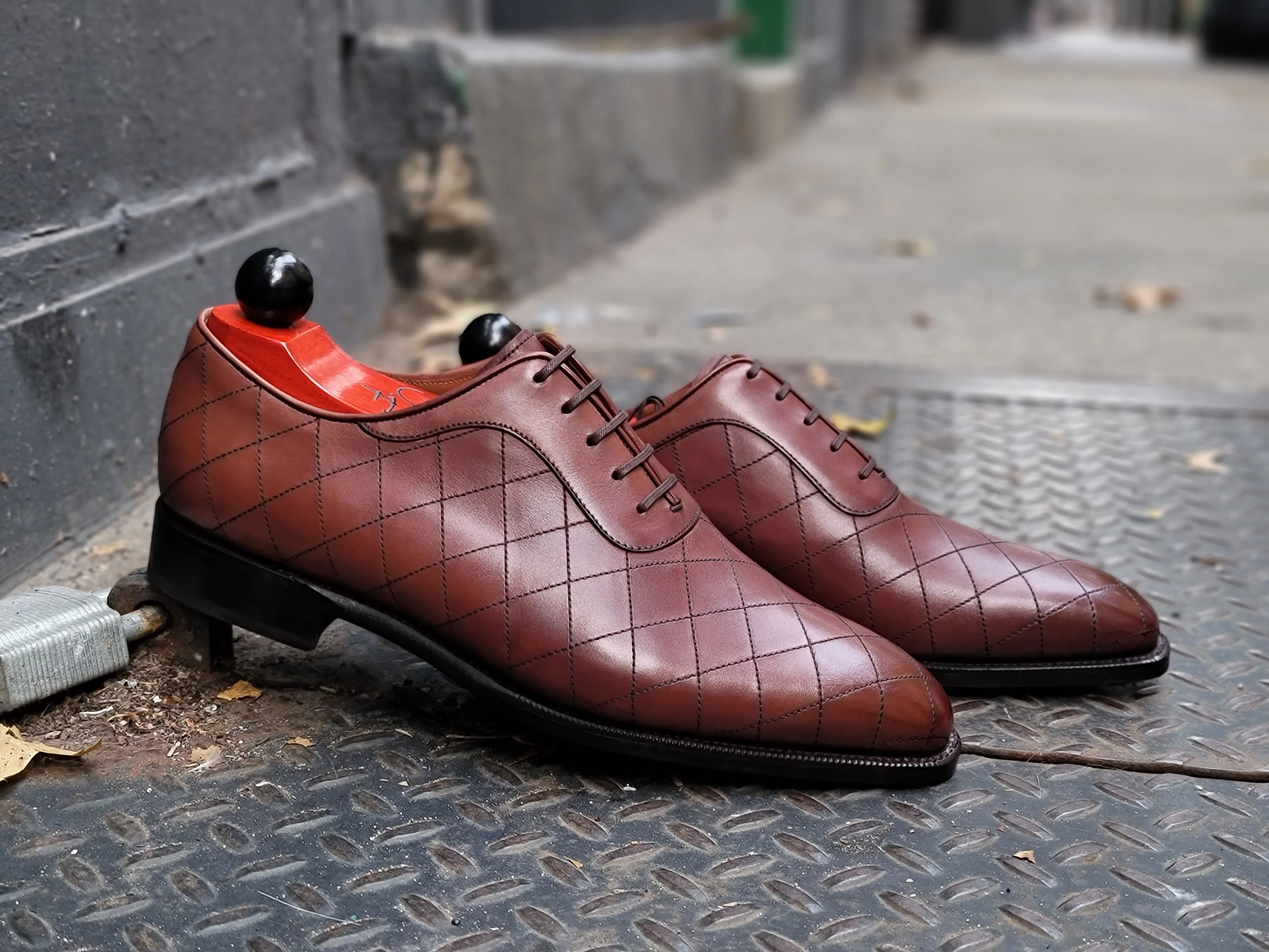 Spokane - MTO - Quilted Cedar Calf - LPB Last - Single Leather Sole