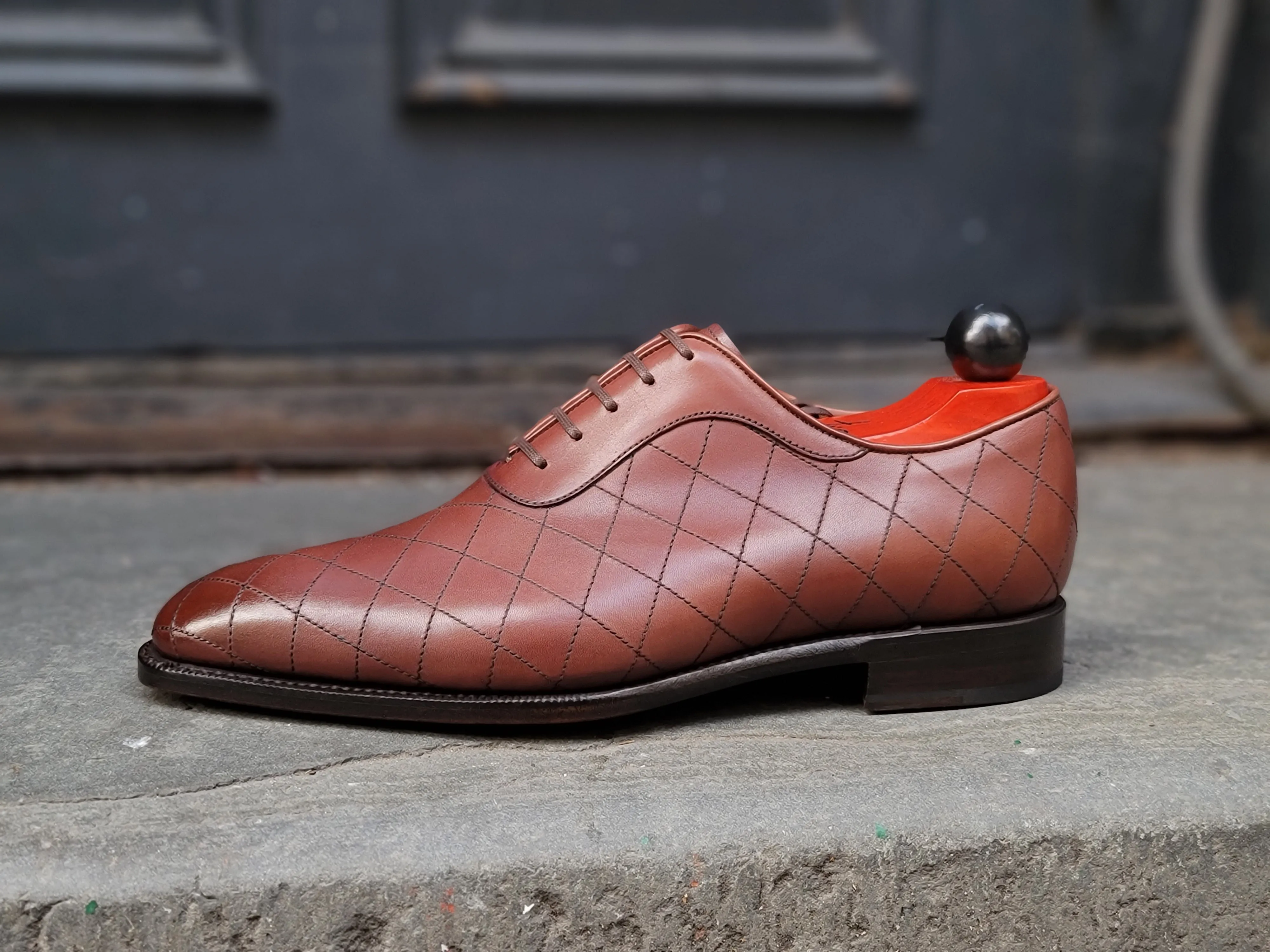 Spokane - MTO - Quilted Cedar Calf - LPB Last - Single Leather Sole