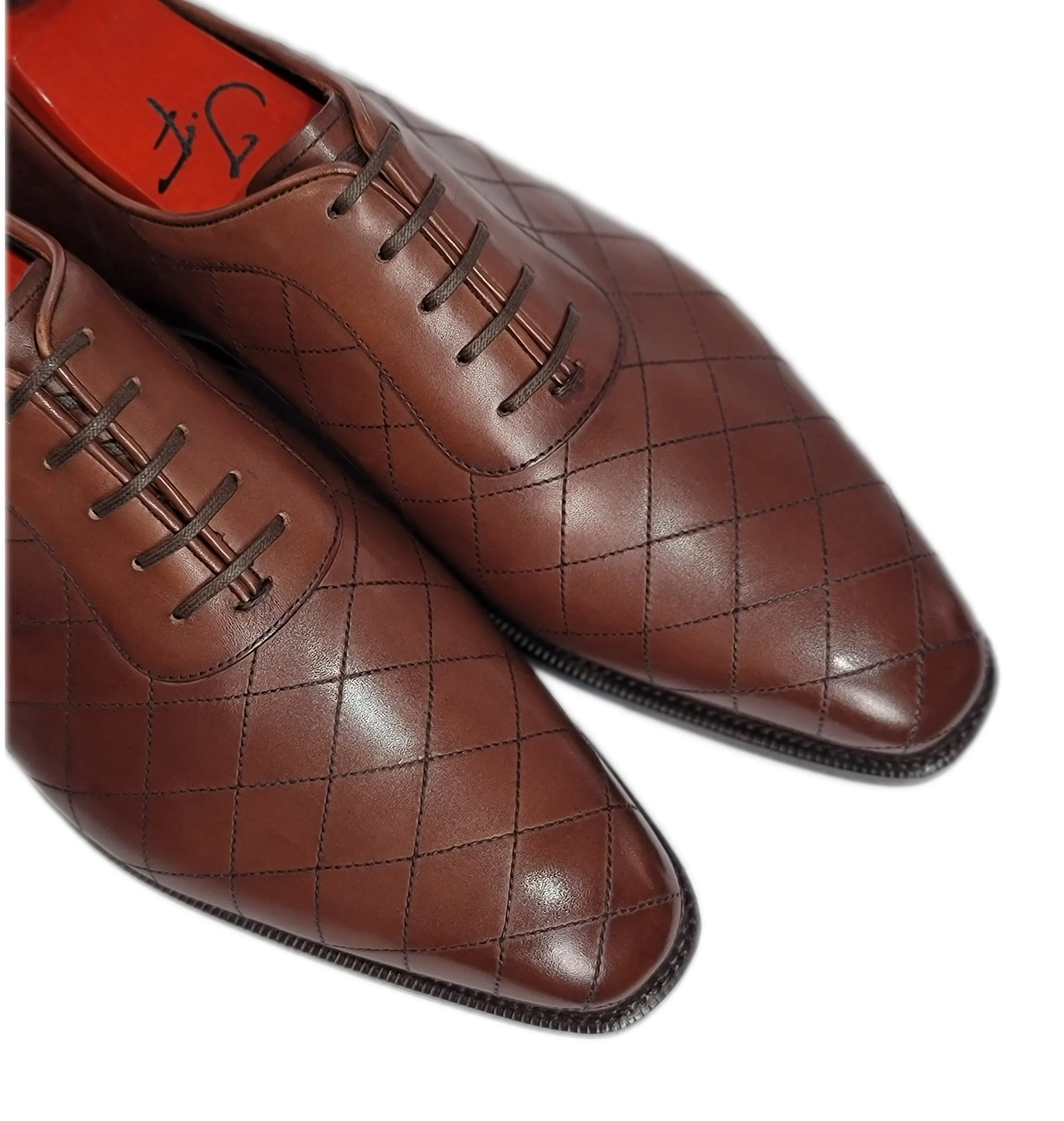 Spokane - MTO - Quilted Cedar Calf - LPB Last - Single Leather Sole