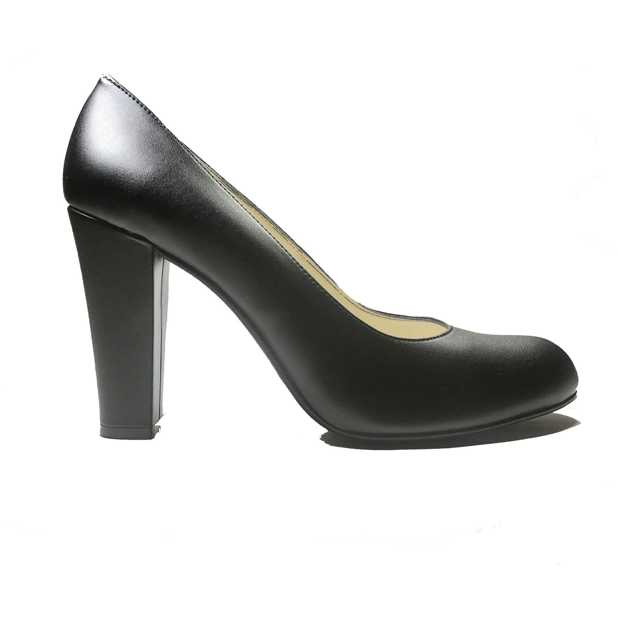 'Tanya' Black vegan leather high heel by Zette Shoes