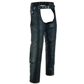 VL811 TG Vance Leather Four Pocket Top Grain Leather Chaps with Removable Liner