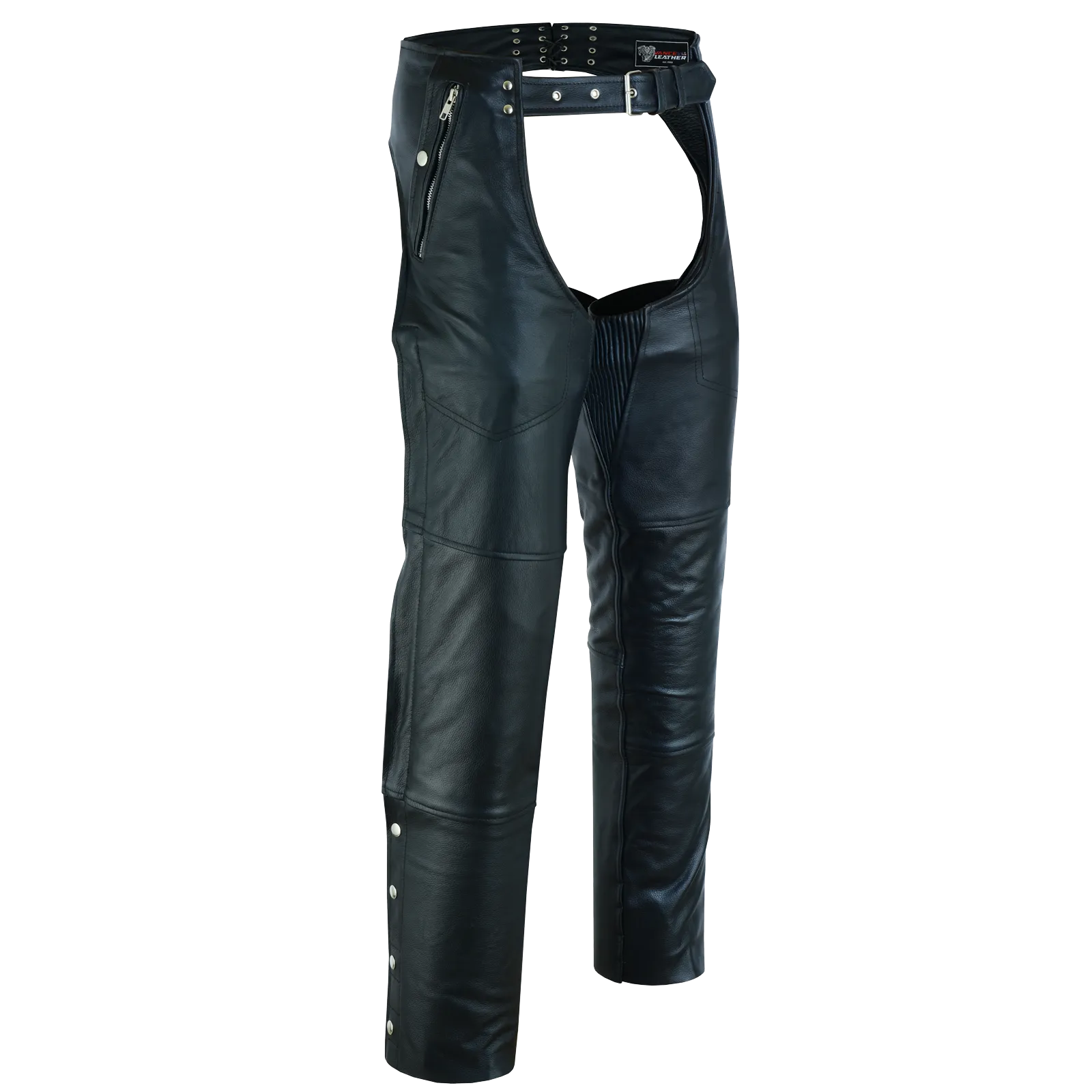 VL811 TG Vance Leather Four Pocket Top Grain Leather Chaps with Removable Liner