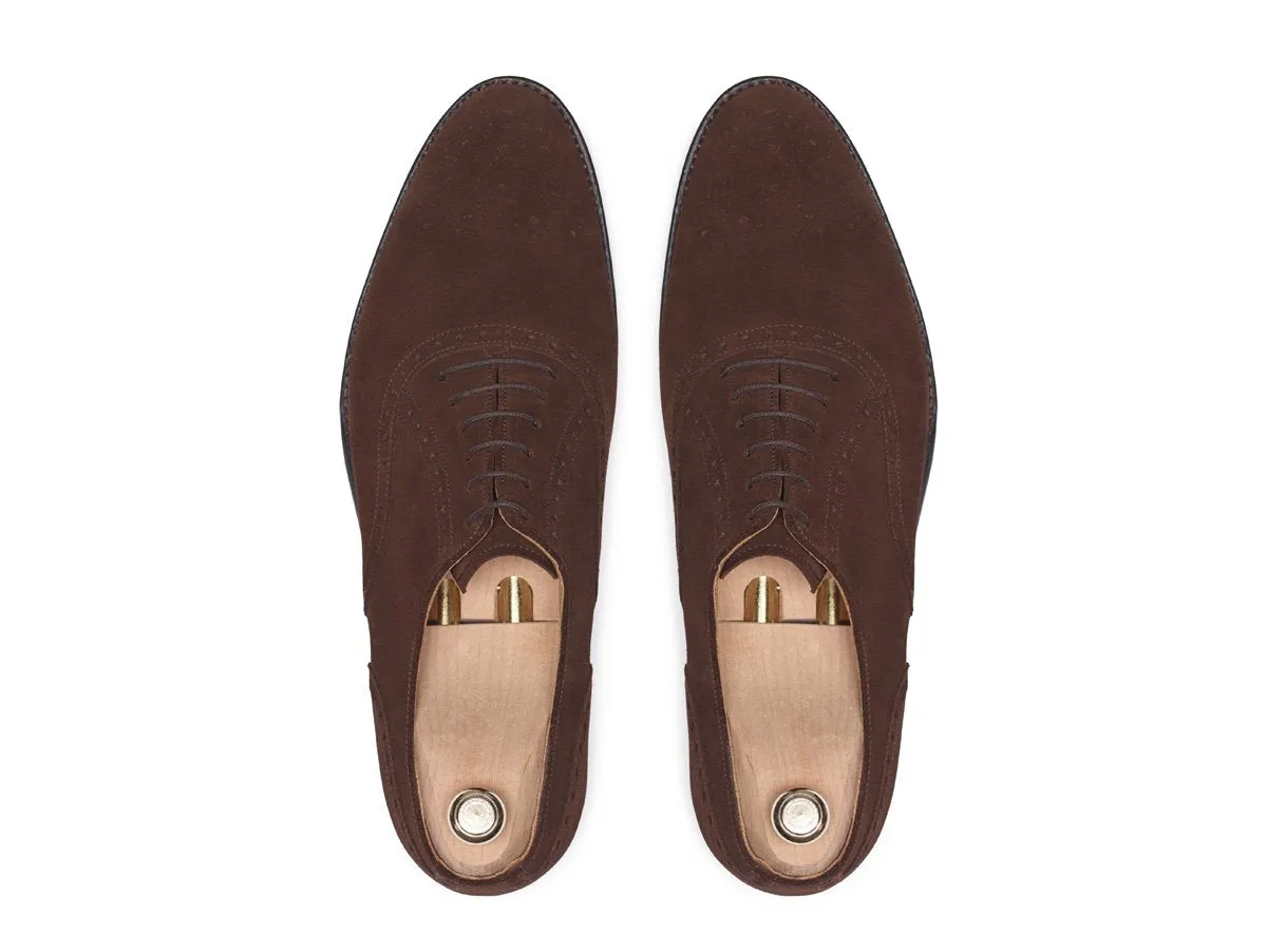 Wallingford - MTO - Dark Brown Suede Suede - TMG Last - Single Leather Sole