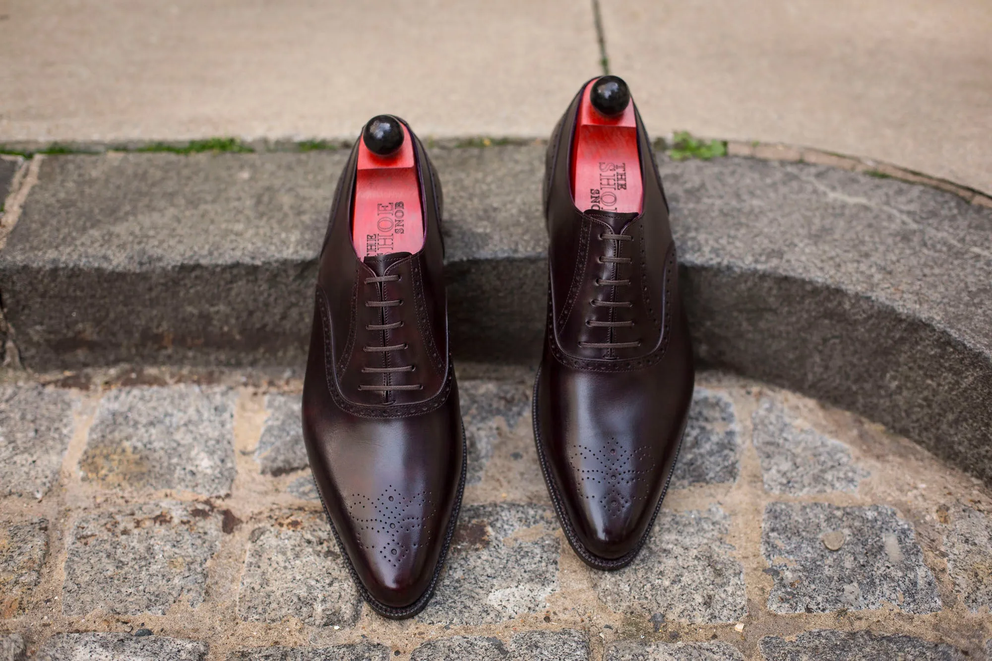 Wallingford - MTO - Plum Musem Calf - Papillon Medallion - JKF Last - Antique Single Leather Sole