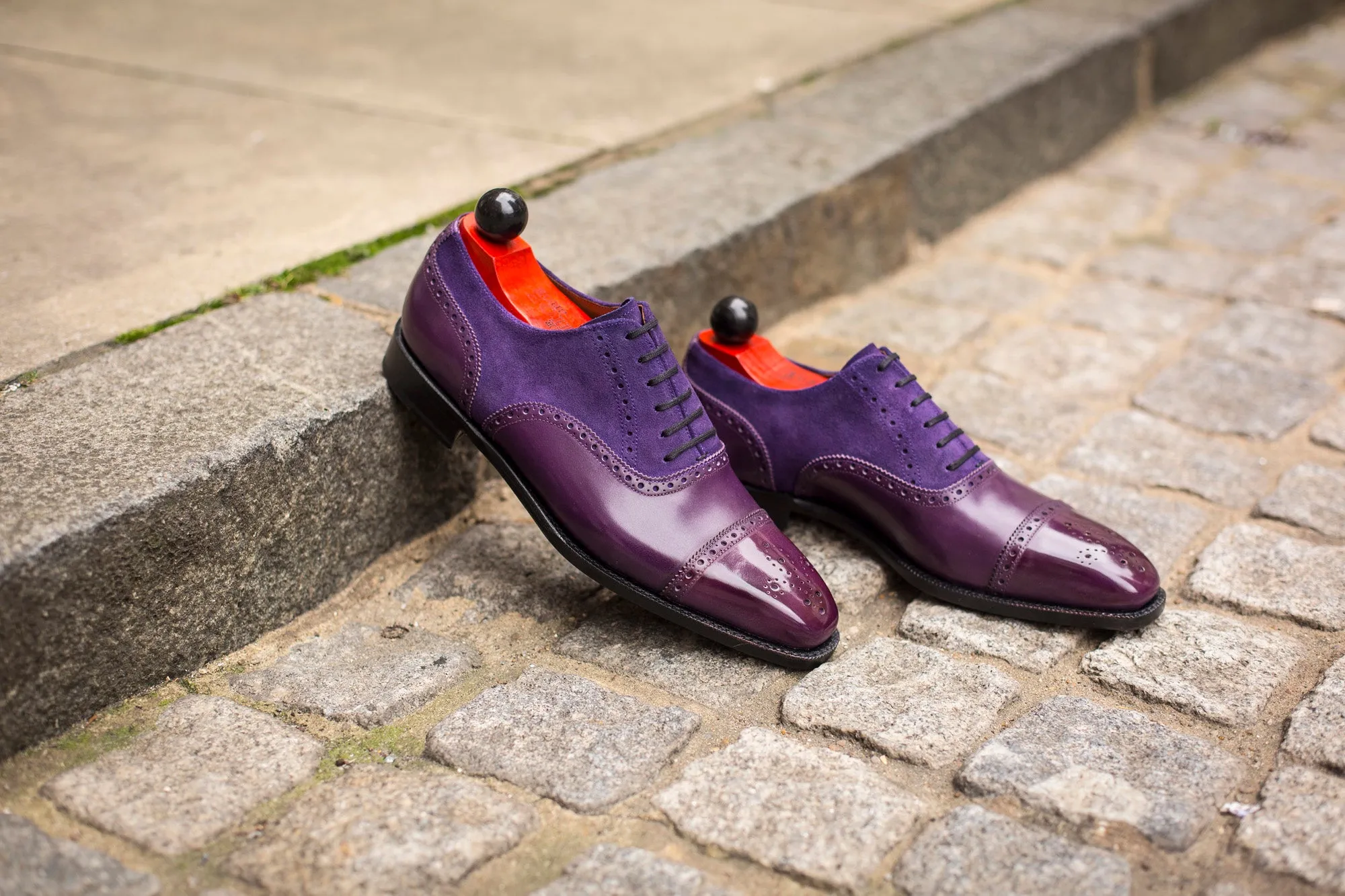 Wallingford - MTO - Purple Calf / Purple Suede - MGF Last - Single Leather Sole