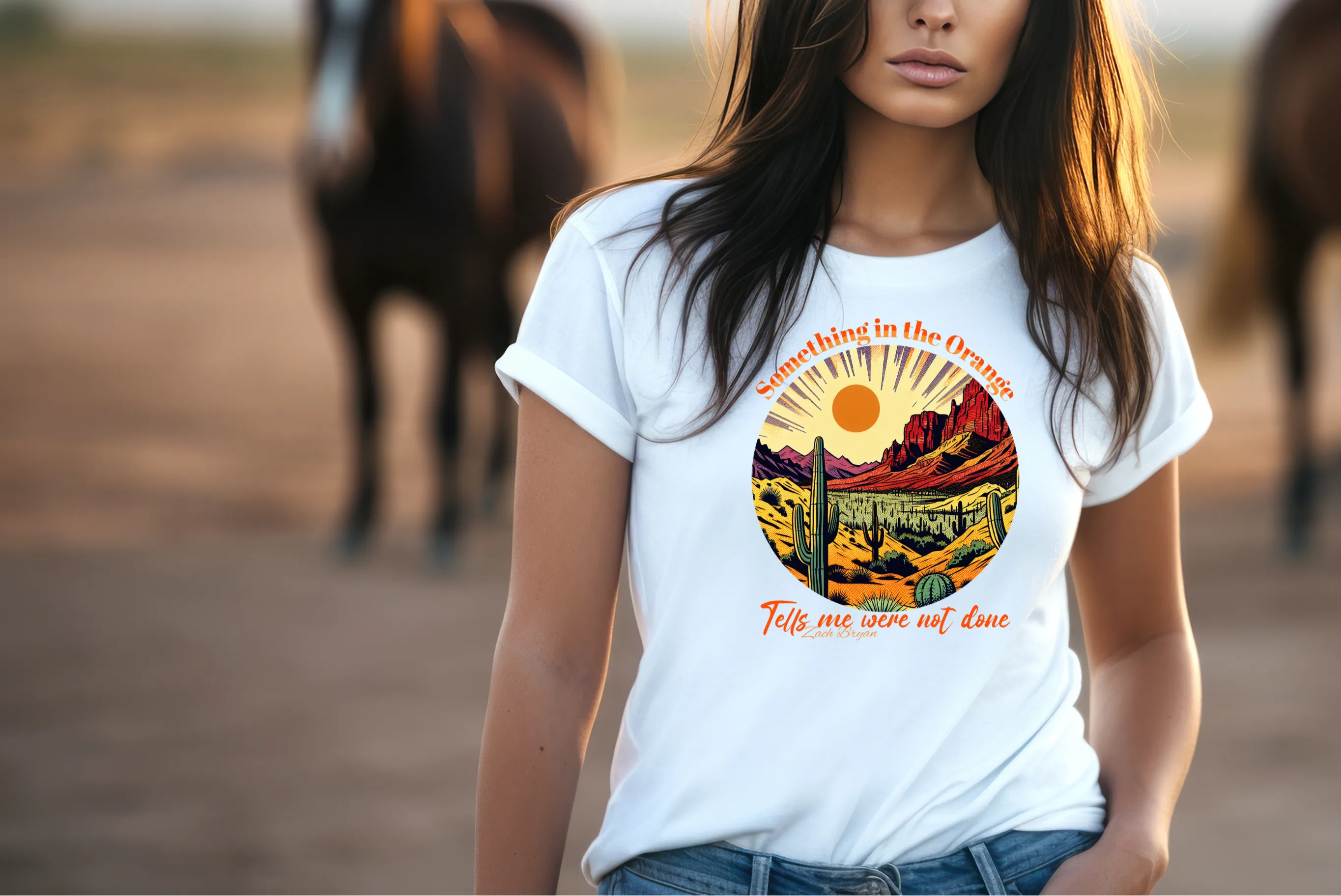 Zach Bryan "Something in the Orange" inspired T Shirt, Country Music Shirt, Tour Shirt, Festival Tee, Western T-shirt, Music Shirt, Concert T-Shirt